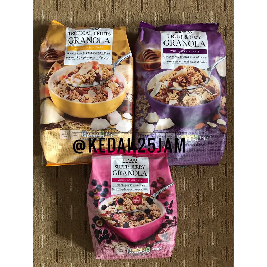[t1] Granola & Muesli Tesco Tropical 1kg / Fruit Nut Granola 1kg