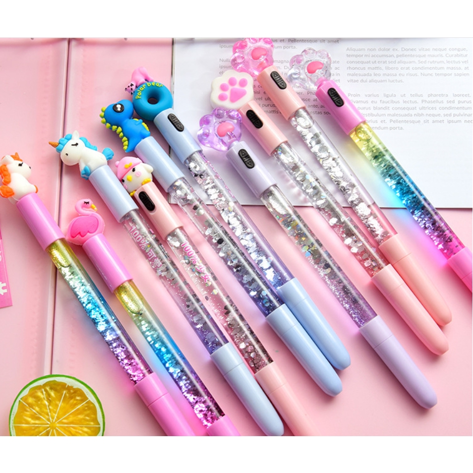 Cute Unicorn 0.5mm Gel Pen Light Pen Cute Student Stationery School ...