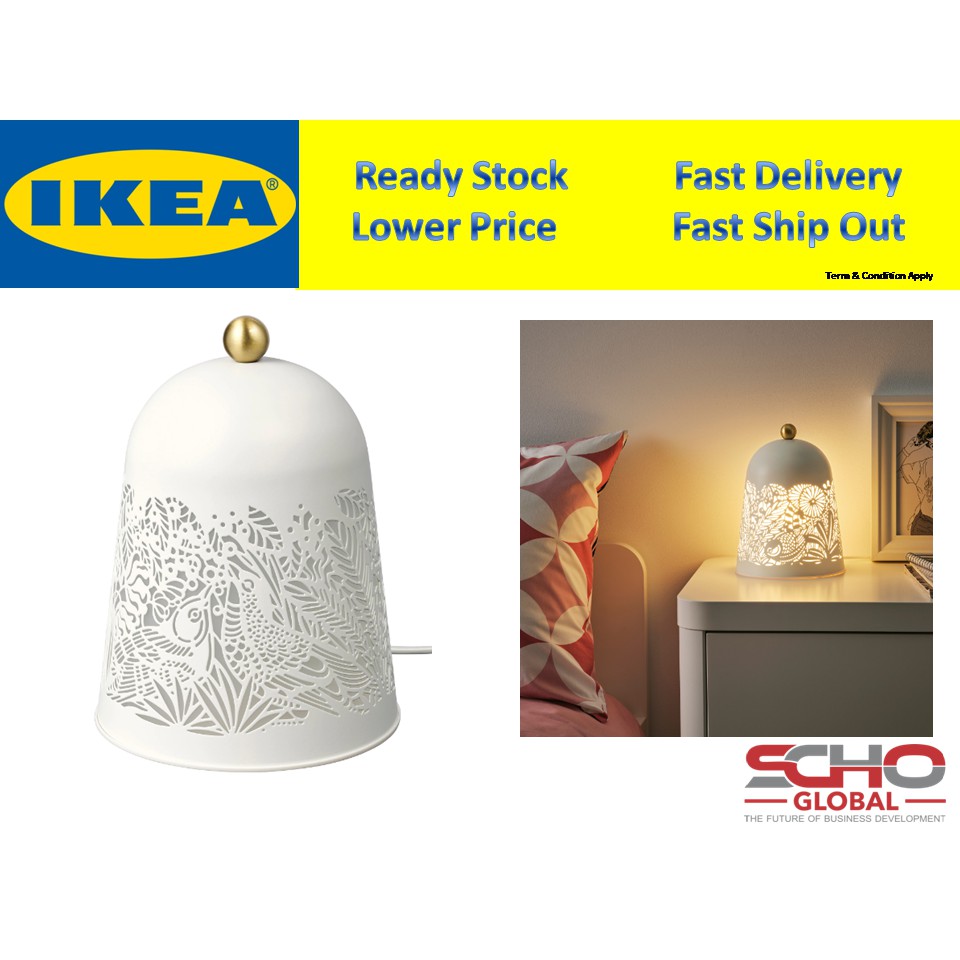 IKEASOLSKUR LED table lamp, white/brasscolour Shopee Malaysia