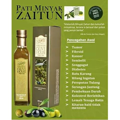 Olive House Pati Minyak Zaitun Extra Virgin Olive Oil 250 Ml Malaysia