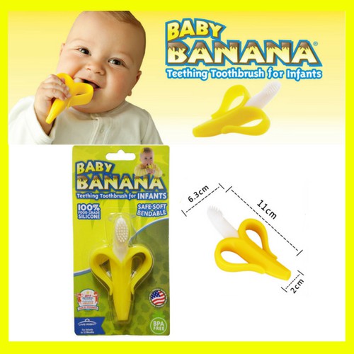 baby banana brush teether