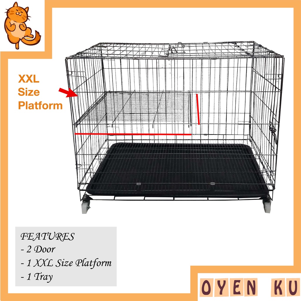 Sangkar Kucing 1 Tingkat / 1 Level Cat Cage Large Iron Pet Cage with ...