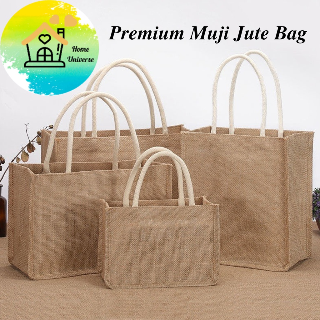 Jute Bag Grocery Bag Recycle Bag A6 A5 Size Bag Muji Tote Bag Muji ...