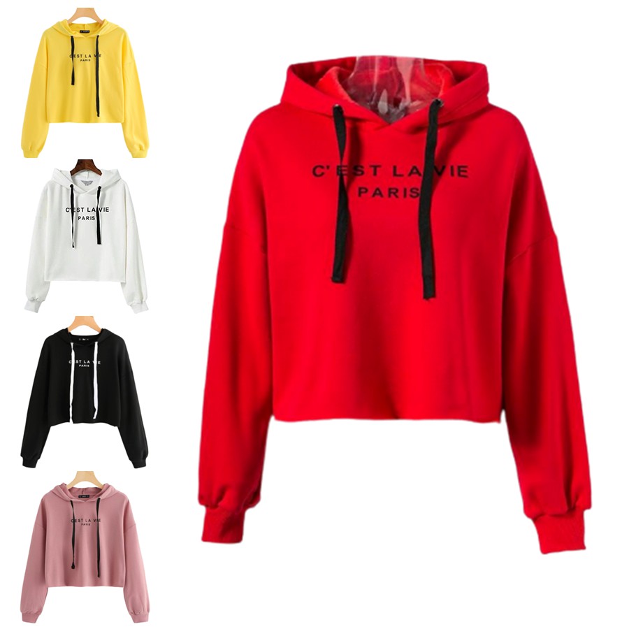 crop hoodie shopee