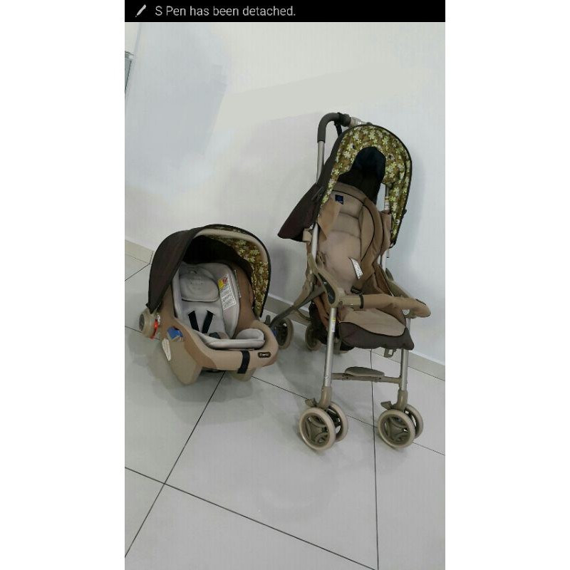 Combi Stroller With Car Seat 2 In 1 Combi Baby High Chair Fisher Price Along Swing Shopee Malaysia