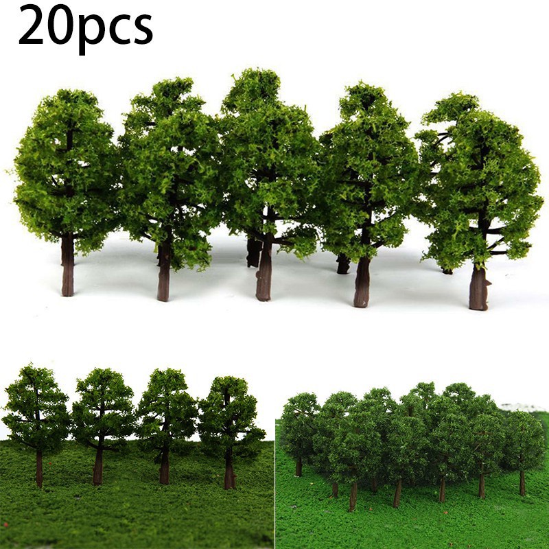 20Pcs Model Trees DIY Scenery Railway Railroad Decoration Layout Scale 