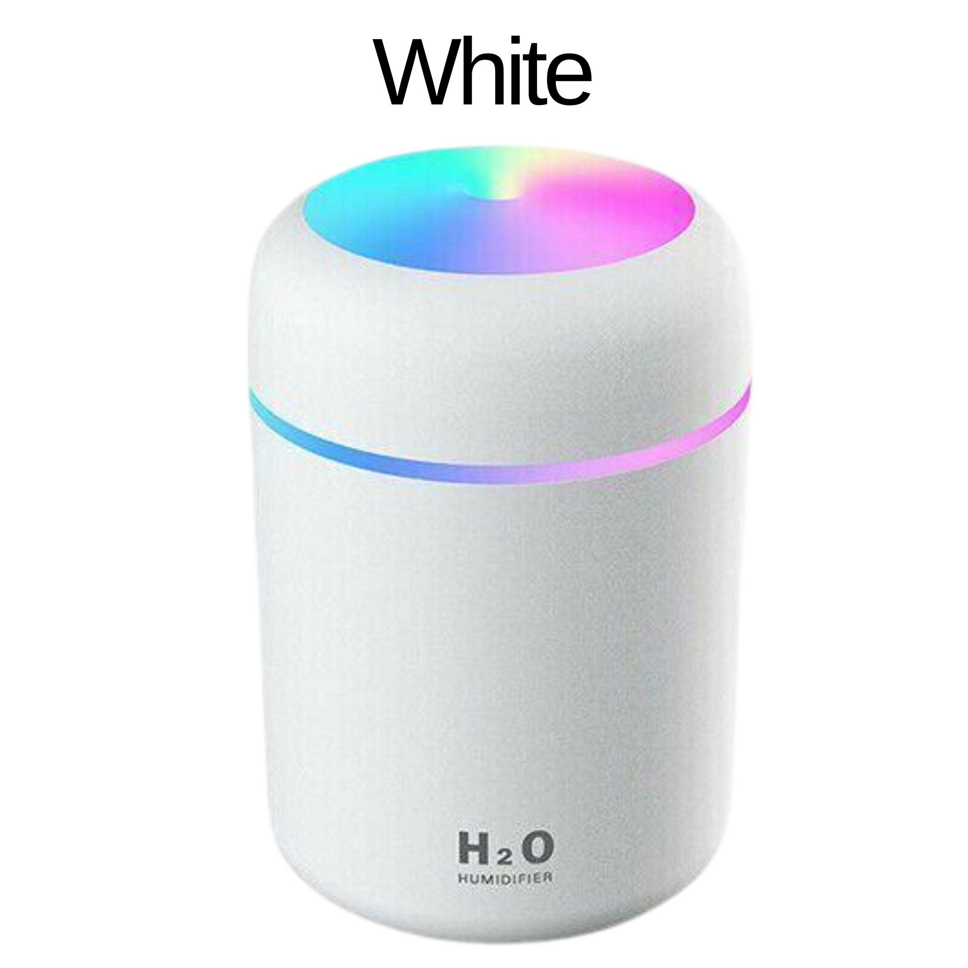300ml Ultrasonic Turning Color Cup Humidifier USB Diffuser for Aroma in Home Office Car with Rainbow Light LED