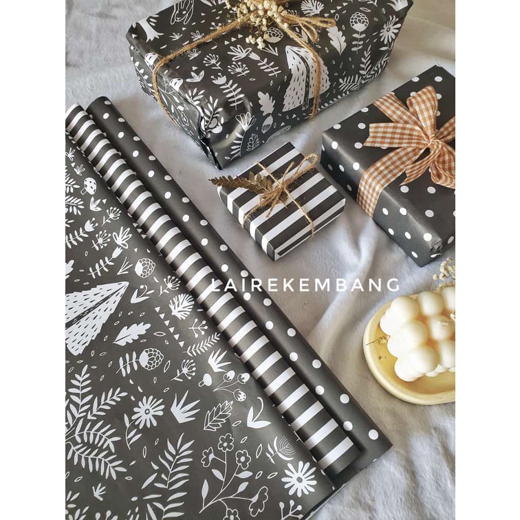 PUTIH HITAM Gift PAPER/Black And White Gift PAPER/MONOCHROME Gift PAPER