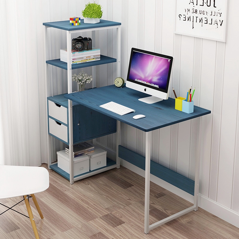 Computer Desk Computer Desk Simple Small Desk Bedroom Simple Modern Student Desk Desk Bookshelf Combination Shopee Malaysia