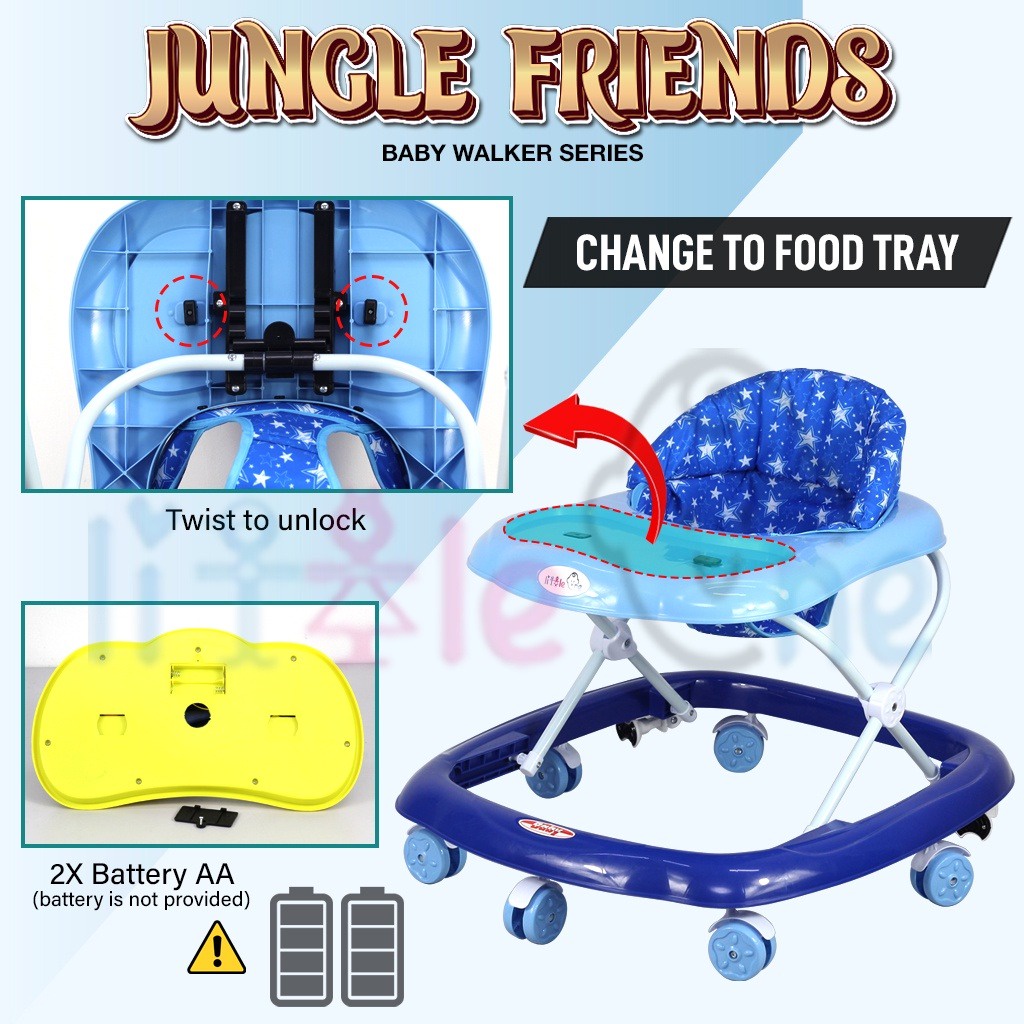 Baby Walker Little One walker baby murah with Play Toy And Music walker