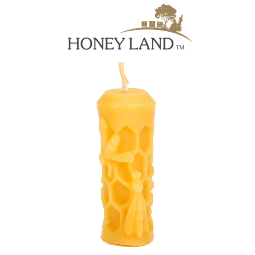 Honey Land Beeswax Honeycomb & Bee Small Candle (+/-35g)