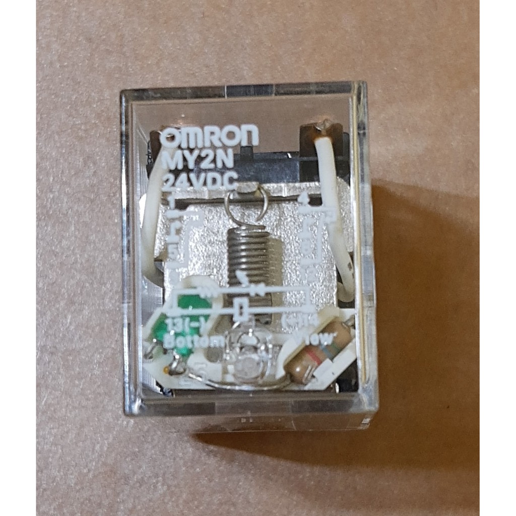 OMRON RELAY MY2N DC24V 5A, Output 2PDT, Operating Indicating LED