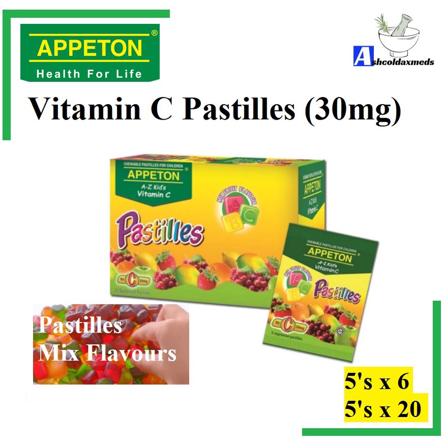 APPETON A-Z KIDS VITAMIN C PASTILLES 5'SX6/5'SX20 | Shopee Malaysia