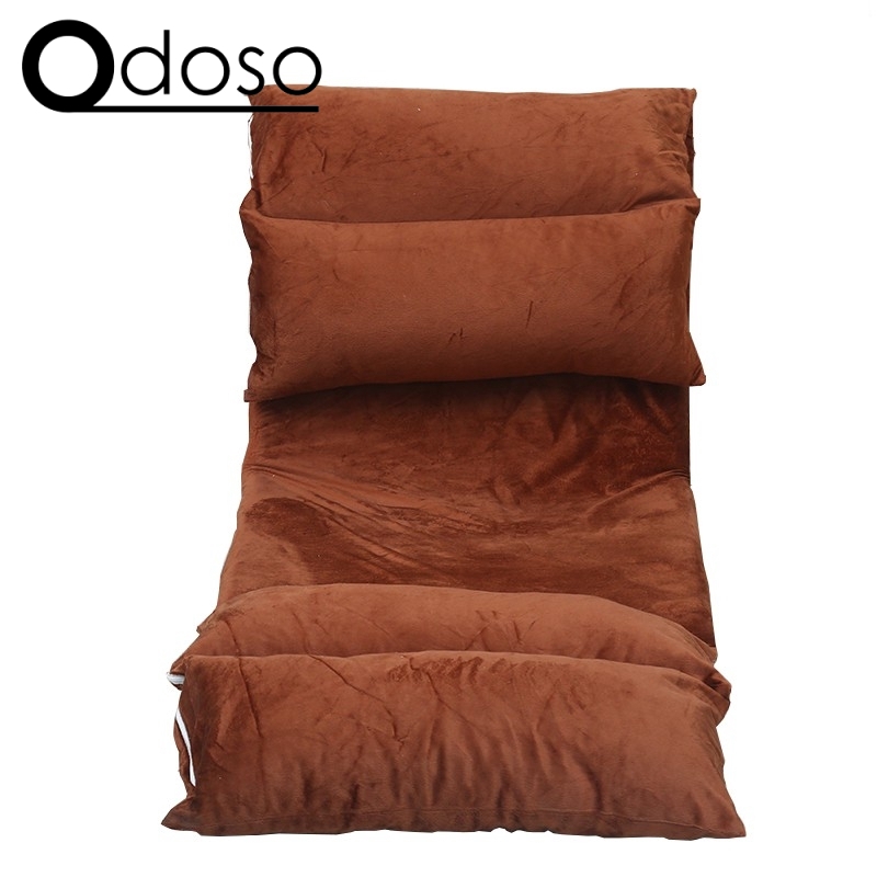 ODOSO SF002 XL Size Foldable Long Sofa Futon with Detachable Cover