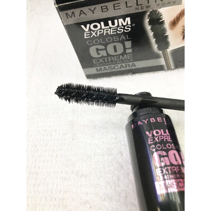 MAYBELLINE The Colossal Go Extreme Volum' Express Mascara Leather Black |  Shopee Malaysia