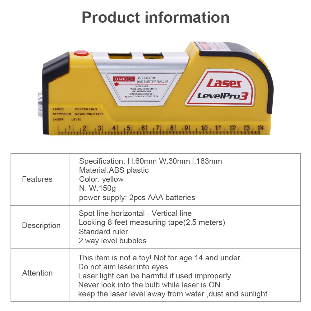 measuring tape specification