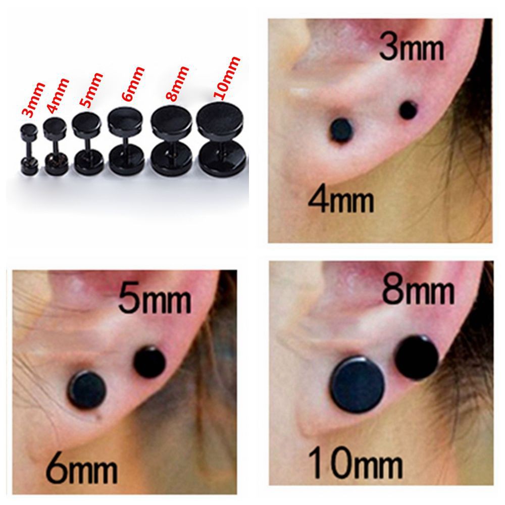 Bakkerij schetsen Fobie 1Pair Steel Jewelry Earrings Ear Plugs Cheater Stud Dumbbells Pattern |  Shopee Malaysia