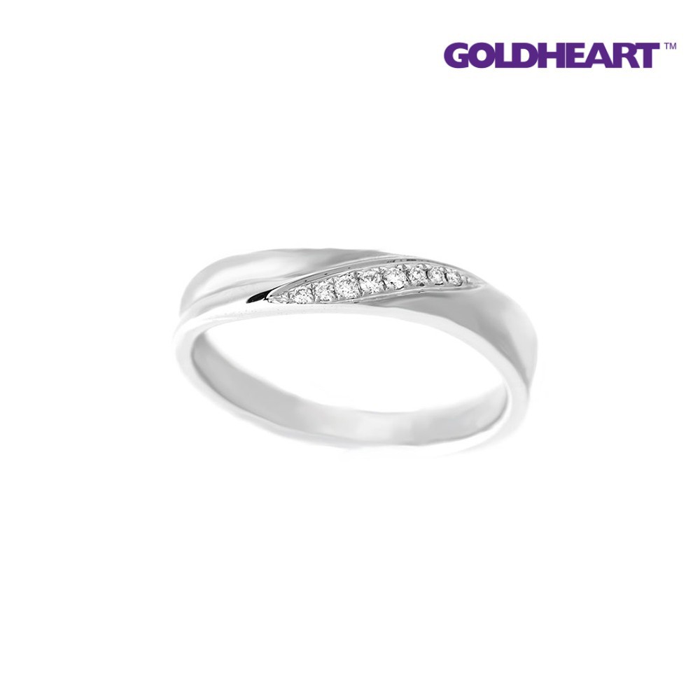 Goldheart Ring Diamond White Gold 375 Palladium Esp R3057 Shopee Malaysia