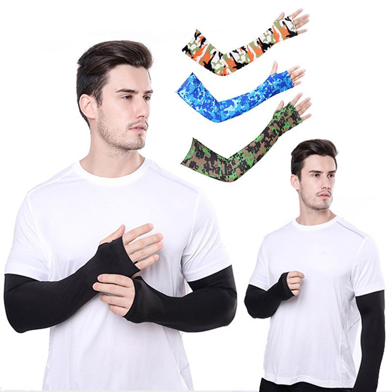Quick Drying Arm Sleeves Sarung Lengan UV Protect Anti Dust Ice Cool Hand Socks For Outdoor Extreme Sport Mountain Bike