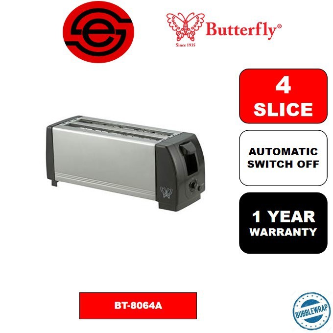 BUTTERFLY TOASTER 4 SLICE TOASTER  BT-8064N/BT-8064