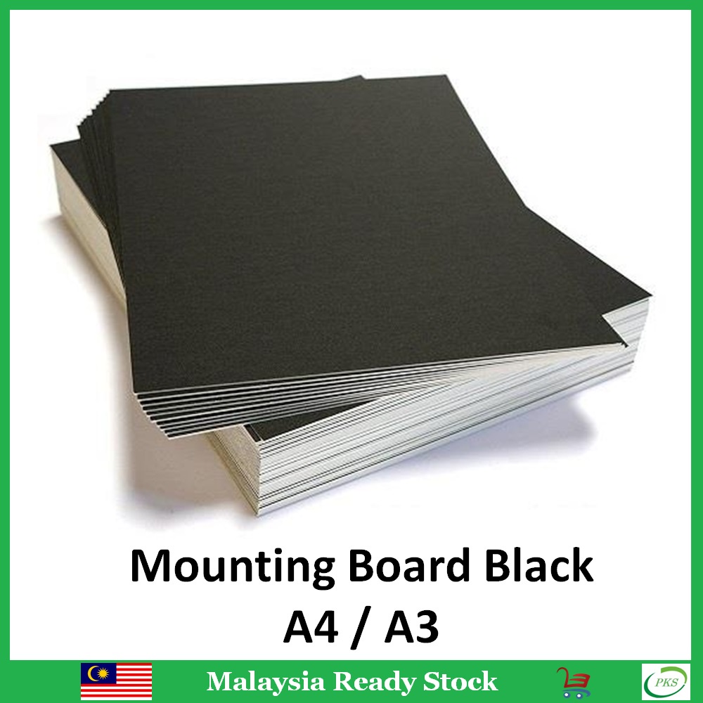 Mounting Board Black A4 / A3 Size Shopee Malaysia