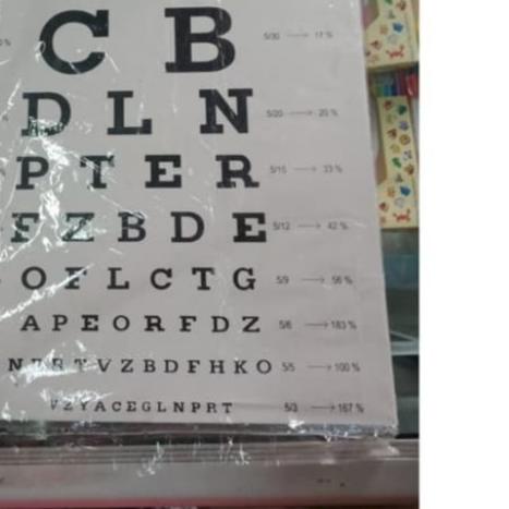 MATA Snelent chart Eye test senelen test Paper Eye Check Nearsighted Up ...