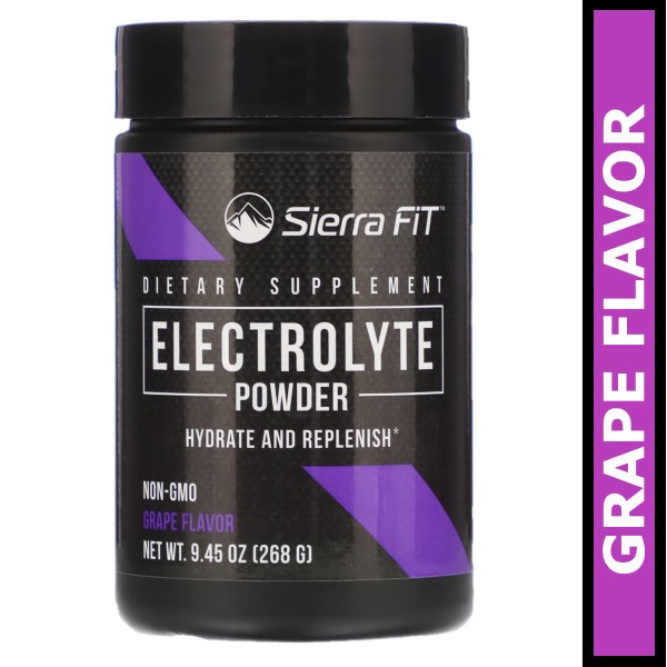Sierra Fit, Electrolyte Powder, 0 Calories, Grape, 9.45 oz (268 g