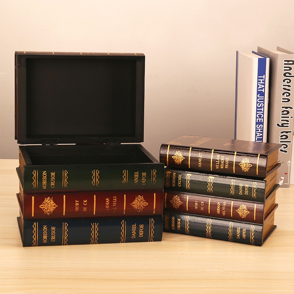 Fake book box retro storage props books jewelry storage packaging books