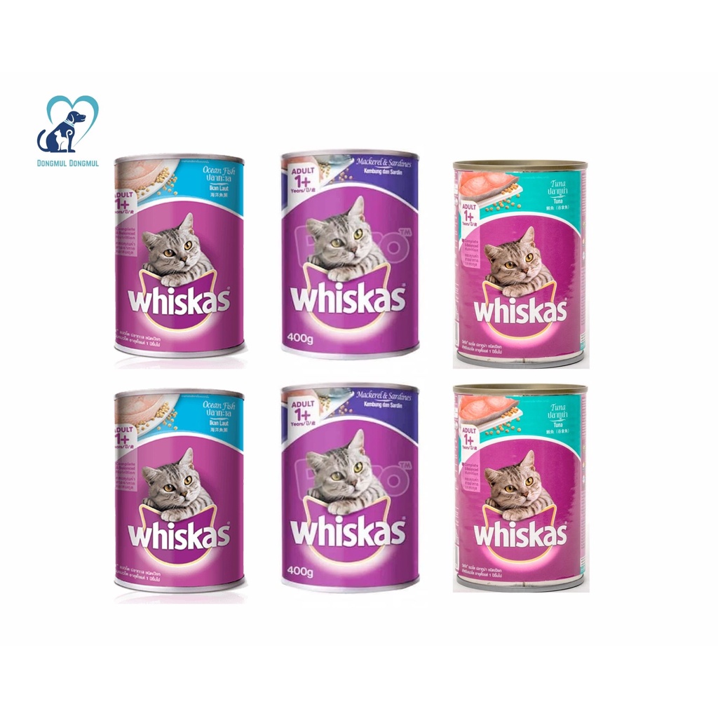 Whiskas Canned Food 400gm, Cat Can Food, Makanan Tin Kucing, Ocean Fish