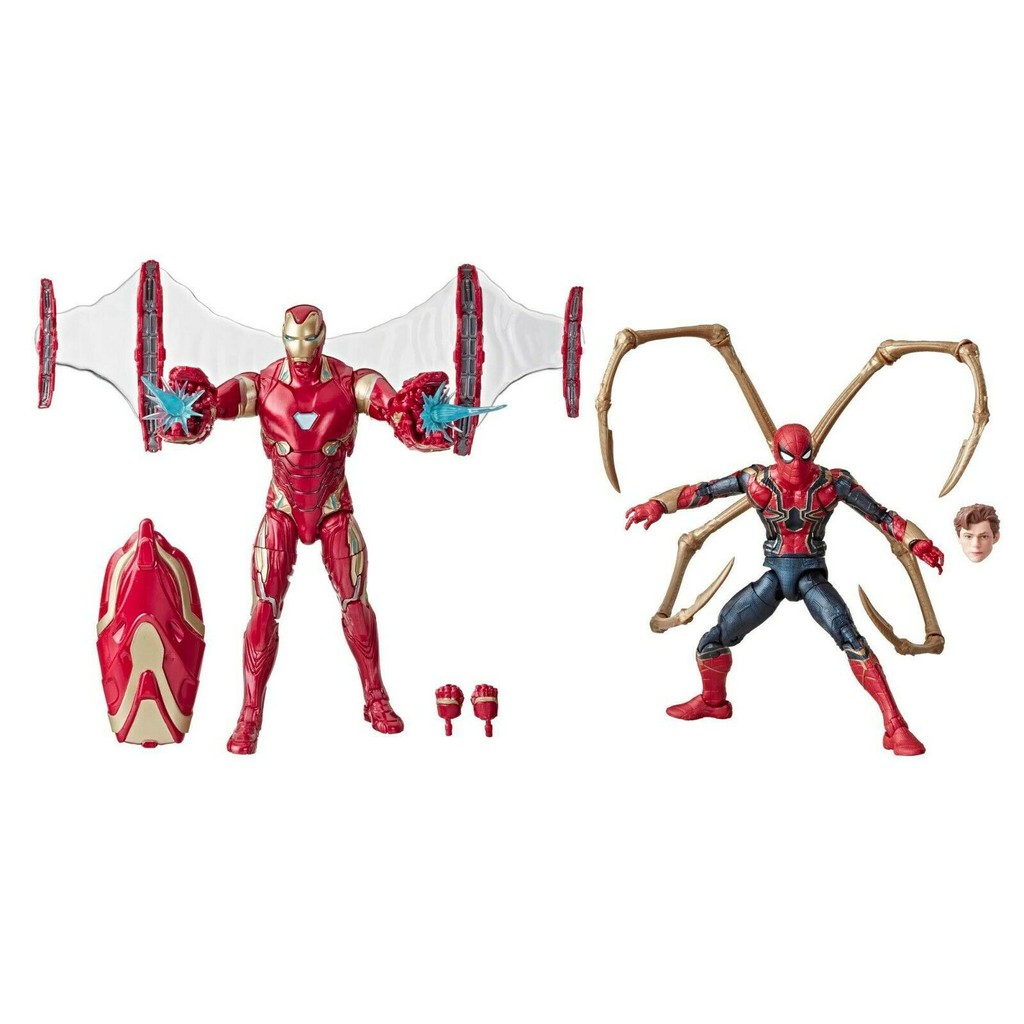 marvel legends spider man homecoming iron man 2 pack