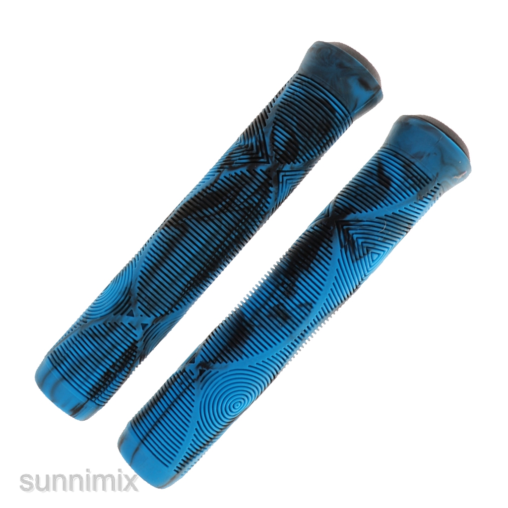 blue bmx grips