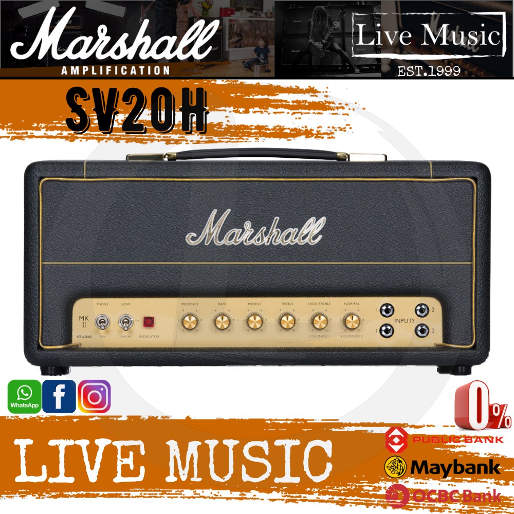 Marshall Studio Vintage 20 Watt Tube Amplifier Head (SV20H) | Shopee  Malaysia