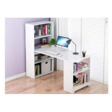 Wooden Study Table With Book Shelf DIY Study Desk Computer Table Modern Style Meja Belajar Dengan Rak Buku Meja Komputer