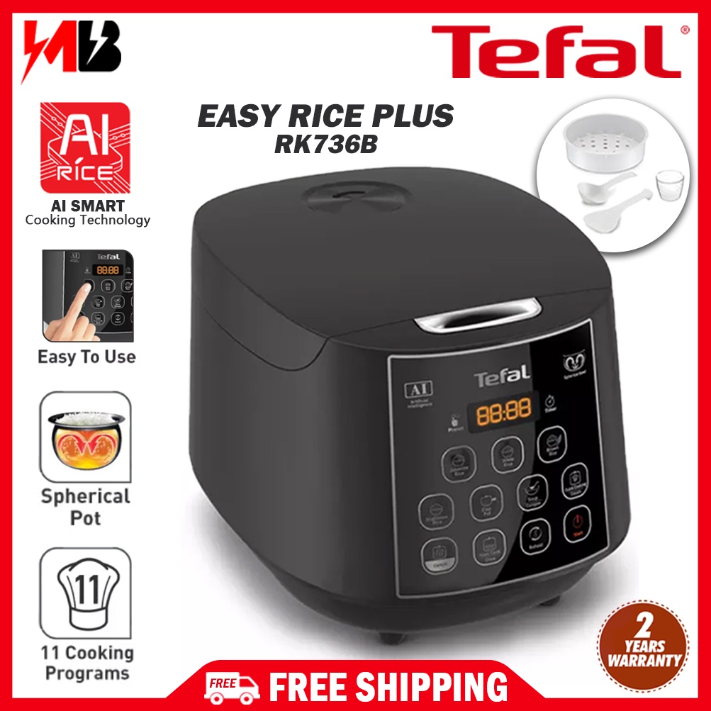 [ BUBBLE WRAP ] Tefal 1.8L (10 Cups) Easy Plus AI Smart Rice Cooker | RK736B RK736 RK736B65 (Porridge Periuk Nasi 电饭锅)