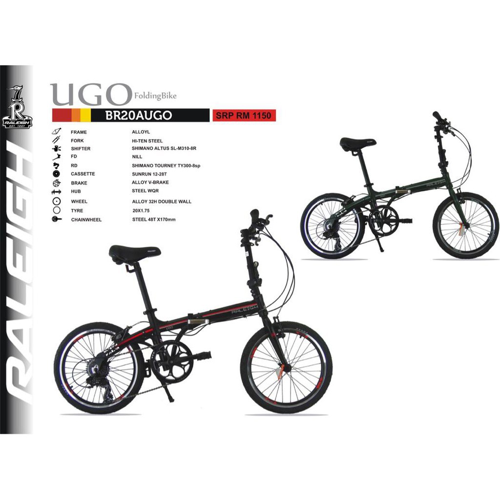raleigh folding bicycle