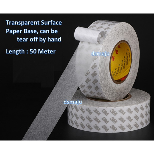 50 Meter High Performance 9080a Ultra Thin Double Sided Tape 3 M Clear Adhesive Double Side Tape Shopee Malaysia