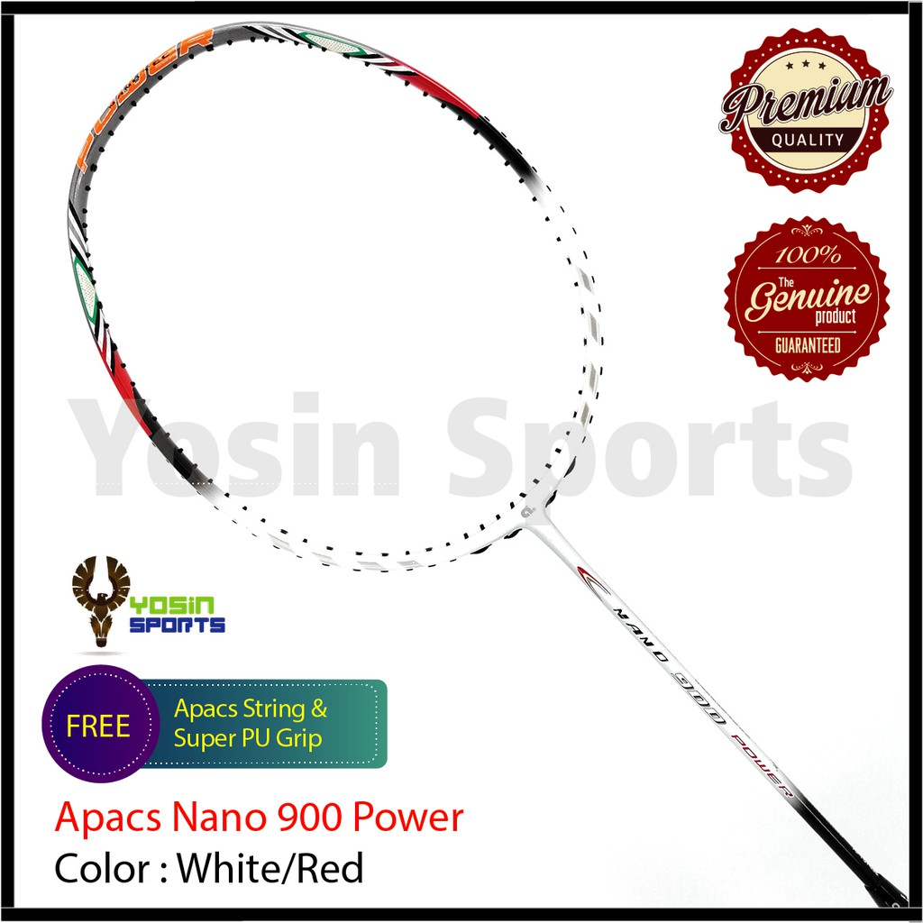 Apacs Nano 900 Power Red Badminton Racket Apacs Sports Sdn Bhd
