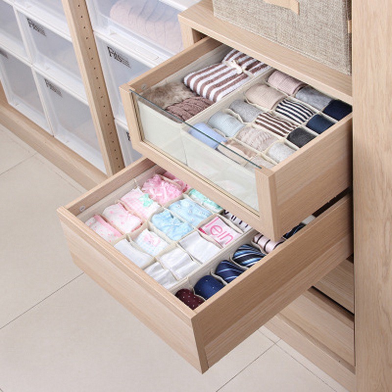 Inner Compartments Storage Fabric Drawers Underwear Socks