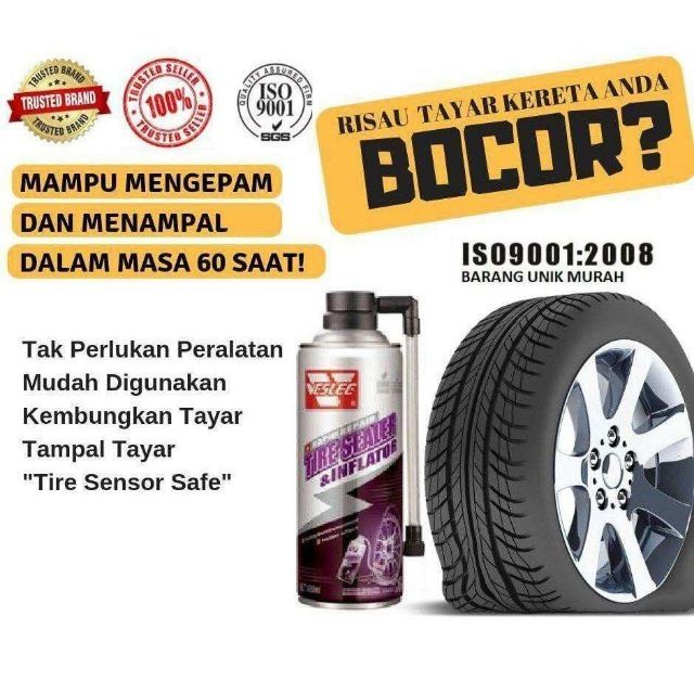 TIRE SENSOR SAFE(Alat Kecemasan Untuk Tayar Pancit) Shopee Malaysia