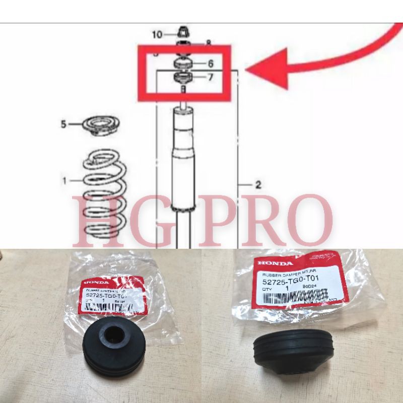 Honda City 2003 2012 Sel Tmo Jazz 2003 2012 Tgo Gd3 Ge8 Original Rear Absorber Mounting Bush 52725 Tgo T01 Shopee Malaysia