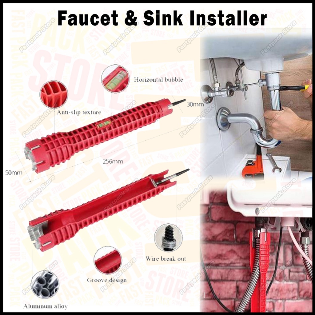 Faucet and Sink Installer Wrench Spanner Pipe DIY Tap Kitchen Sink
