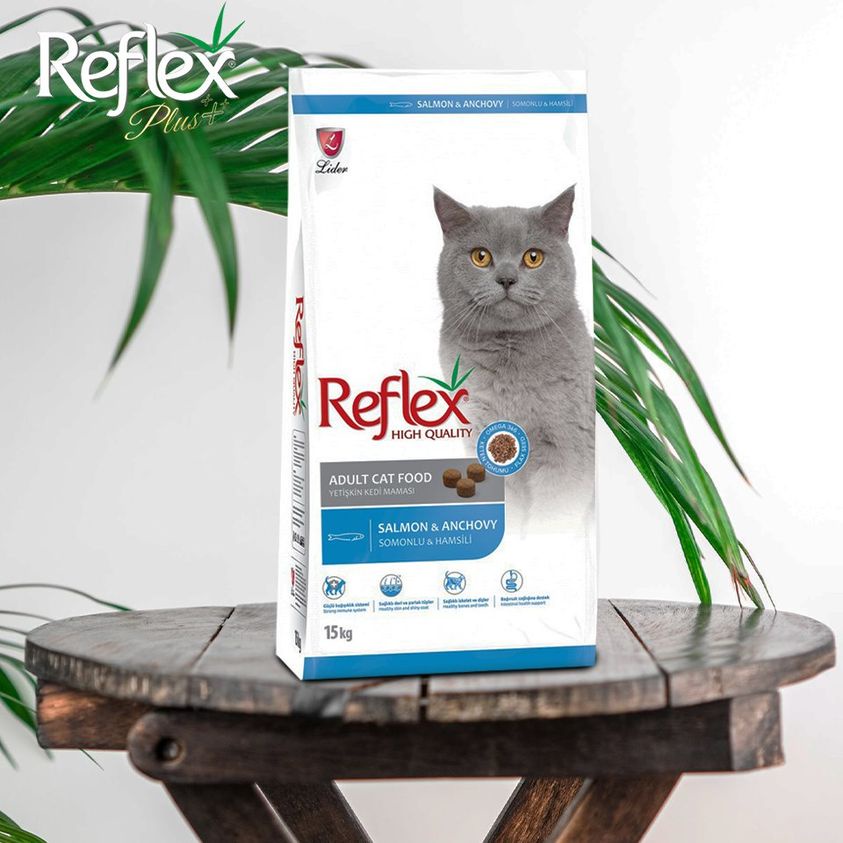 NEW 2kg Reflex Premium Salmon & Anchovy Cat Kibbles Cat Biscuit Cat Dry