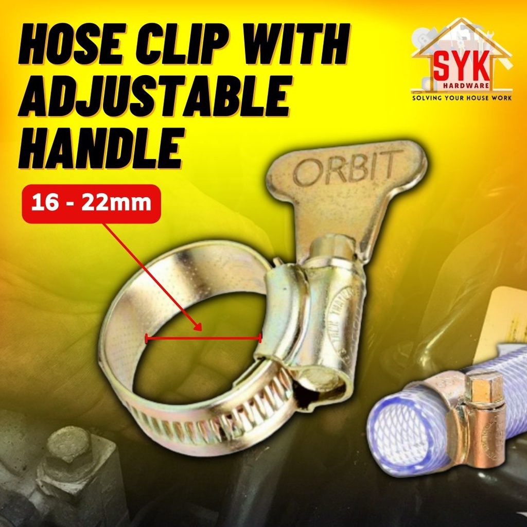SYK Orbit Hose Clip Stainless Steel With Adjustable Handle (16mm 22mm