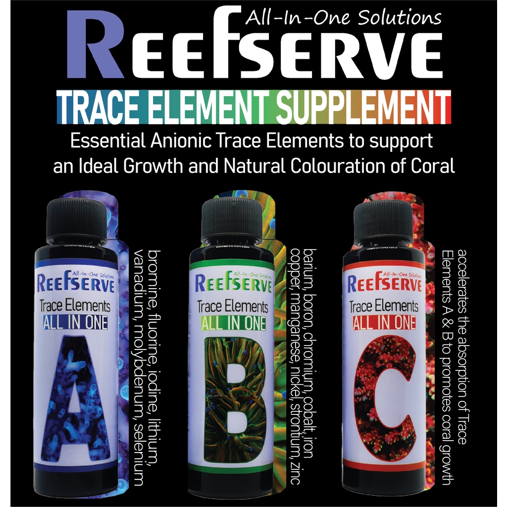 TRACE ELEMENT SUPPLEMENT ALL IN ONE REEFSERVE/ ABC 3 SUPPLEMENT PACK 100ML EACH Shopee Malaysia