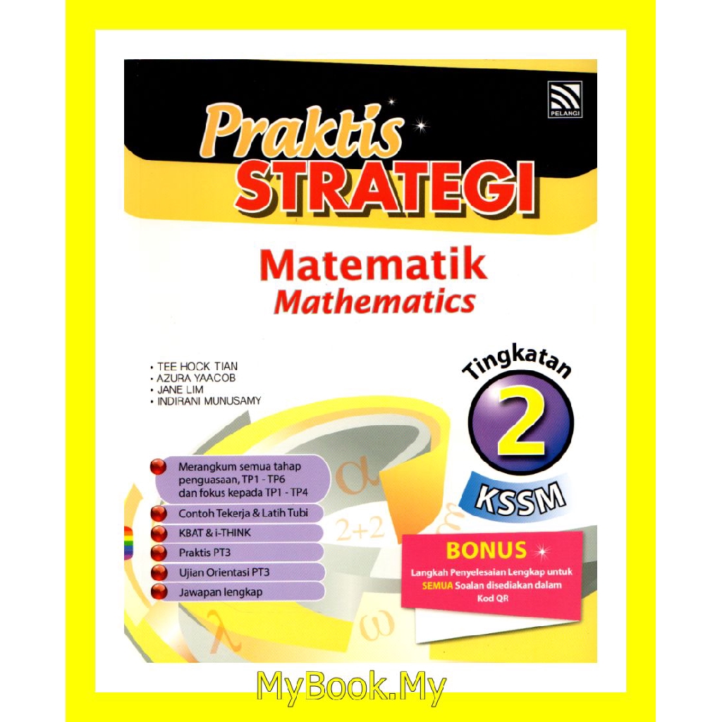 Myb Buku Latihan Praktis Strategi Kssm Tingkatan 2 Matematik Mathematics Dwibahasa Pelangi Shopee Malaysia