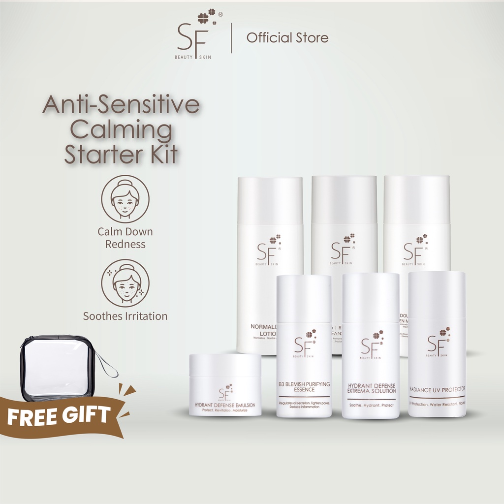 SF Beauty Skin Anti-Sensitive Calming Starter Kit Skincare Set Travel Set 抗敏保湿7支裝全套旅行套組 补水 护肤套装