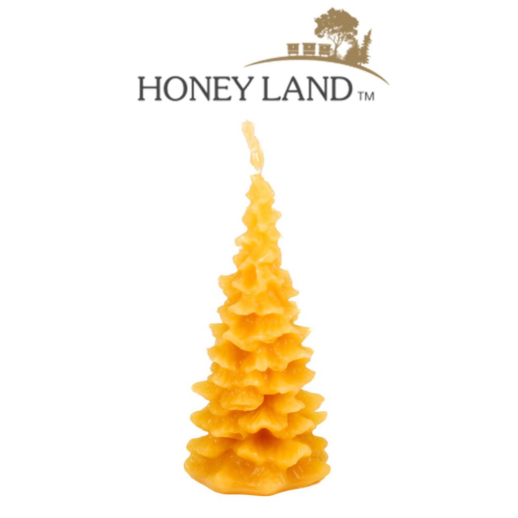 Honey Land Beeswax Christmas Tree Smooth Honey Candle