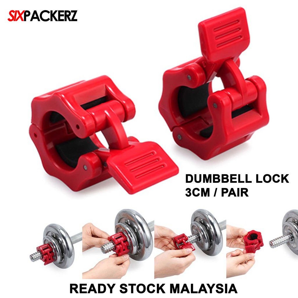 3cm 5cm Gym Grade Barbell Collars Clamp Collar Lock Dumbbell Bar Spinlock 1pair Shopee Malaysia