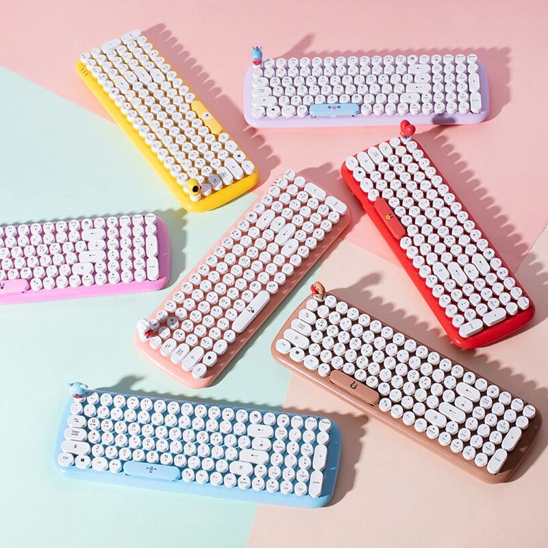 ₹Bt21 BTS wireless mechanical keyboard stereo doll laptop