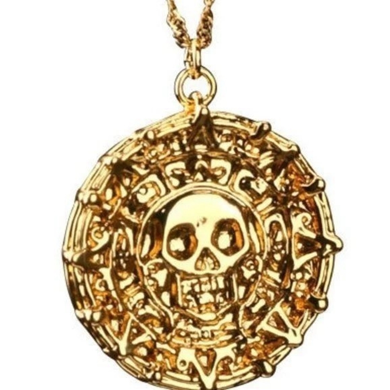 New men's retro fashion Pirates of the Caribbean medal pendant necklace jewelry